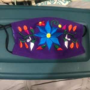Embroidered face mask